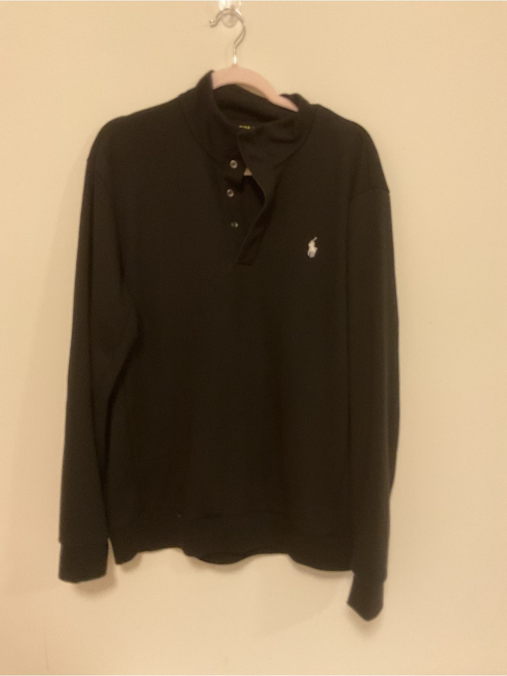 Polo by Ralph Lauren Black Turtleneck Polo Sweater with White Pony